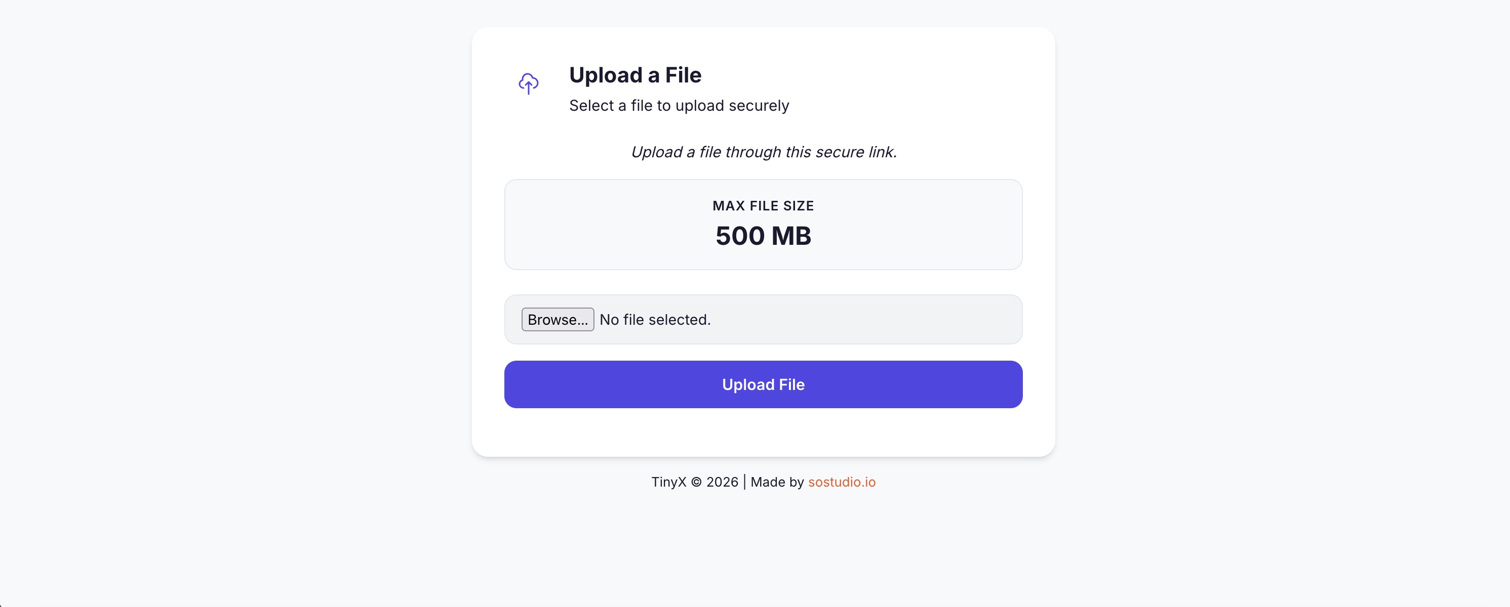 Screenshot of a client uploading files through a secure drop link